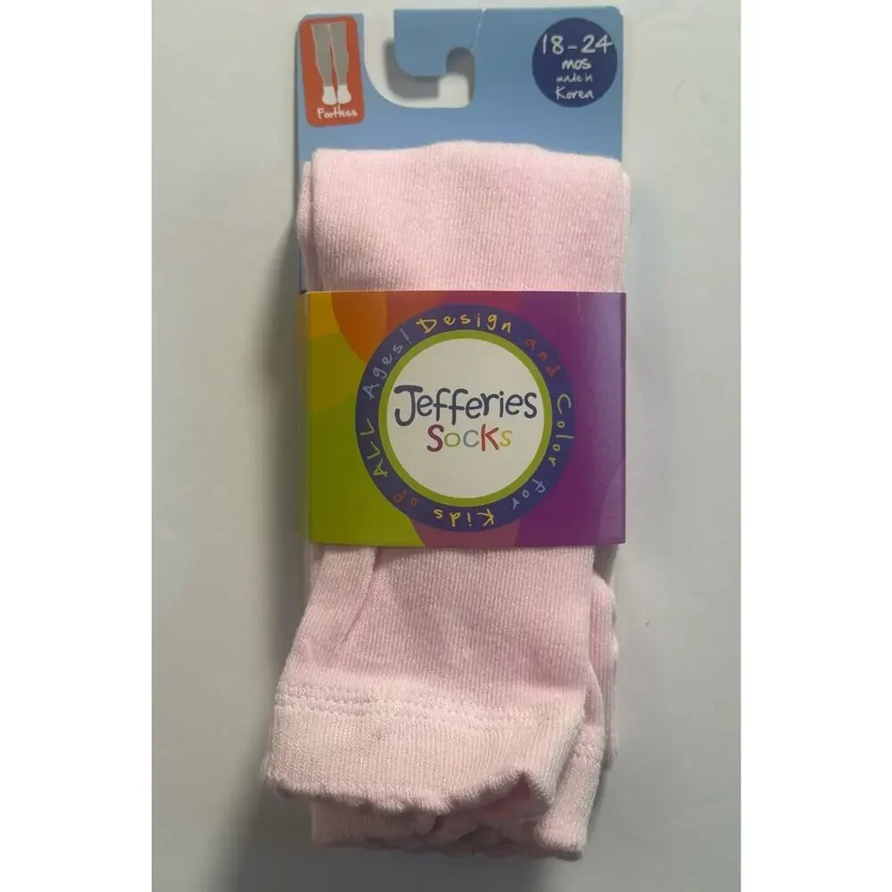 Jefferies Girls Tights Light Pink Size 18-24 Months Footless NWT